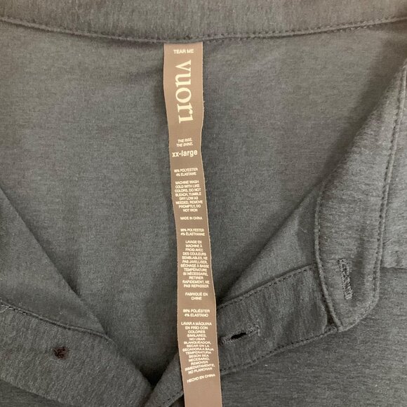 Vuori Teal Blue Strato Tech Men's XXL Performance Stretch Classic Golf Polo - Picture 10 of 10